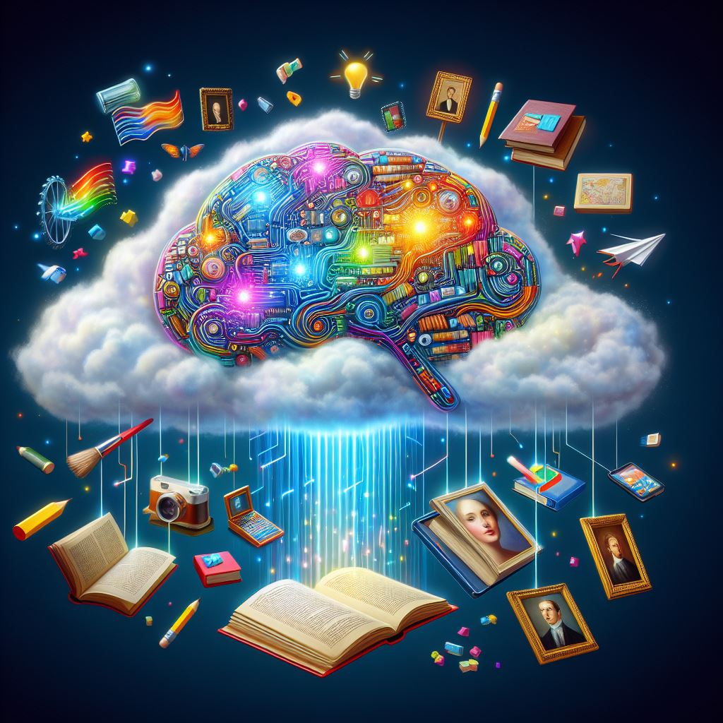 mesterséges intelligencia Felhő, amely a mesterséges intelligenciát képviseli